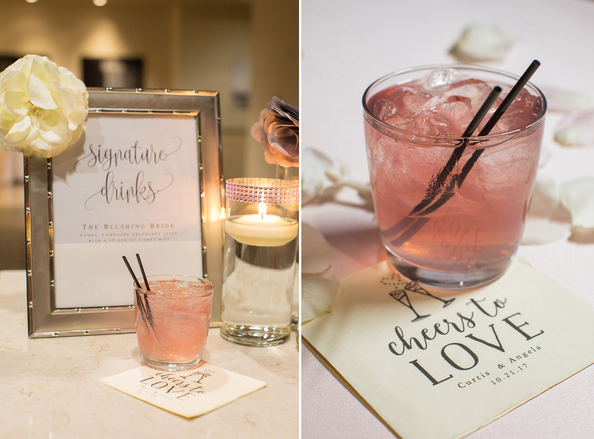 wedding reception signature drink